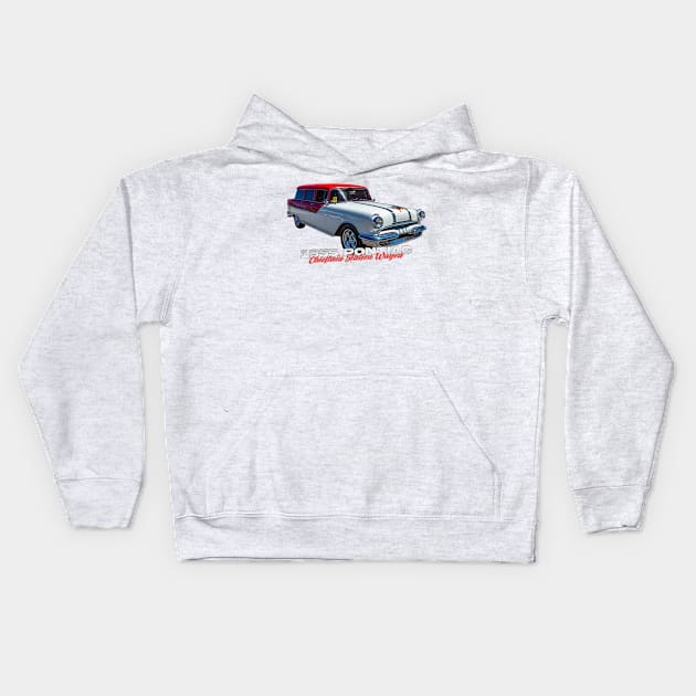 1955 Pontiac Chieftain Station Wagon Kids Hoodie by Gestalt Imagery